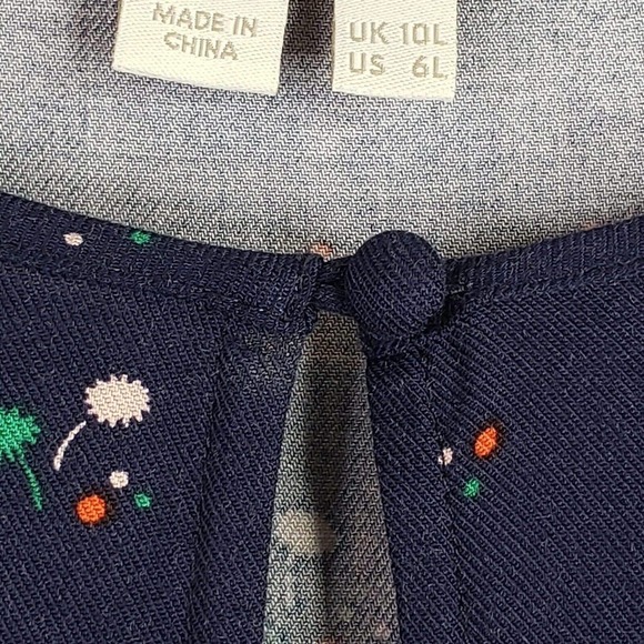 Boden Women's Nerissa Bud Floral Long Sleeve Shift Dress Size 6 Tall Navy Blue - Picture 5 of 10